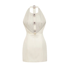 Charlene embellished open-back mini dress