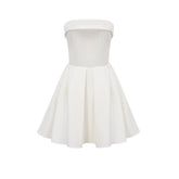 Kyra white off-shoulder flared dress