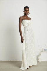 Adabella floral maxi dress in neutral