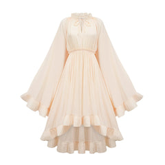 Charlene cape-design midi dress