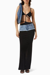 Amara Split Denim Skirt
