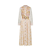 Mélisande pleated floral-print midi dress