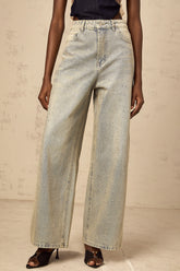Irina light-blue rhinestone denim jeans