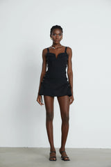 Jaina black hook & eye pocket dress