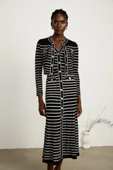 Charlotte striped knitted cardigan & dress matching set