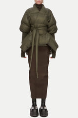 Juno Belted Batwing Jacket - Green
