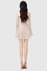 Koprae Lace Jacquard Mini Dress