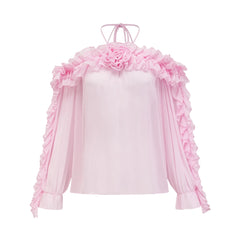 Darcy pink strapless semi-sheer top