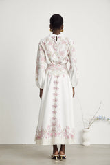 Azzurra graphic-print blouse & skirt matching set