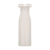 Lana bow-detail off-shoulder dress