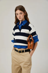Adèle color-block striped shirt
