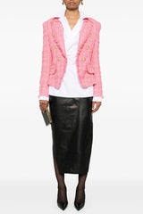Hazel Gold Buttoned Tweed Jacket