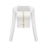 Dvora buckle-detail top