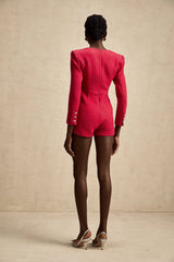 Célestine pink cut-out long-sleeved bodysuit