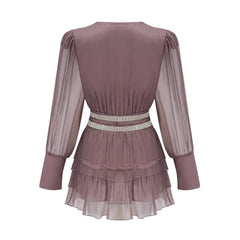 Ellica crystal-embellished silk mini dress