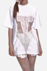 Baylee See Through Patchwork T-shirt