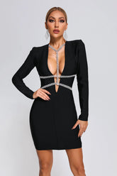 Hazel Diamante Mini Bandage Dress