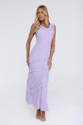 Star Effect Maxi Dress Lavender