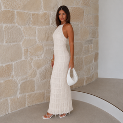 Goodbye Halter Maxi Dress