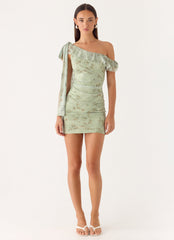 Hidden Gesture Mini Dress Wispy Fern