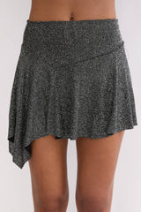 Vespera Mini Skirt Silver Black