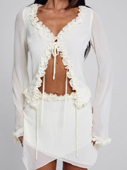 Mae Ruffle Tie Top