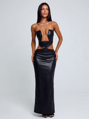 Milarae Black Maxi Dress
