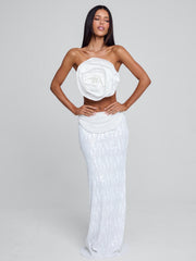 Niva White Maxi Skirt