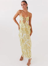 Katie Ruffle Midi Dress