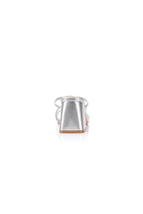 Stanford Block Heel Mules Silver