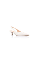 Lush Slingback Kitten Heels Chalk