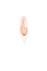 Lush Slingback Kitten Heels Chalk