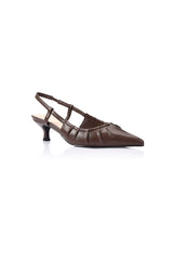 Lucius Slingback Kitten Heels Chocolate