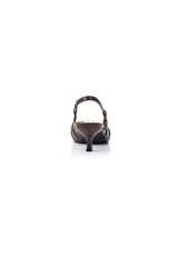 Lucius Slingback Kitten Heels Chocolate