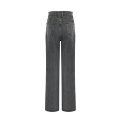 Delphine snap-off mif-rise bootcu jeans