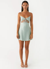 Korren Lace Mini Dress - Sage