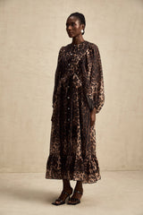 Gisèle leopard-print single-breasted midi dress