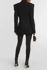 Filitsa Asymmetrical Gold Button Blazer
