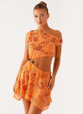 Aletta Sequin Mini Dress - Orange