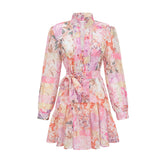 Honorine floral-print flared mini dress