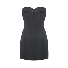 Emmeline crystal-embellished mini dress in Black