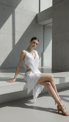 Maison Celie Fringe Cut-Out Dress 2025