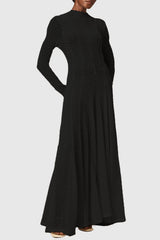 Dodiya Wavy-pattern Lace Maxi Dress - Black