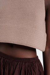 Chrisop Turtleneck Tank Top - Chocolate
