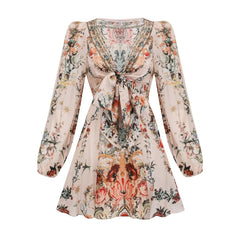 Emilia short wrap tie dress
