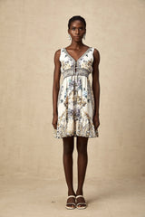 Fatou v-neck floral-print mini dress