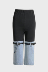 Angelica Patchwork Denim Shorts