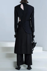 Georgia Asymmetric Cutout Blazer - Black