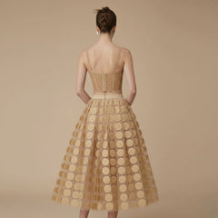 Celie Ruffled Textured Two-Piece Set