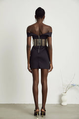 Laguna panelled corset mini dress